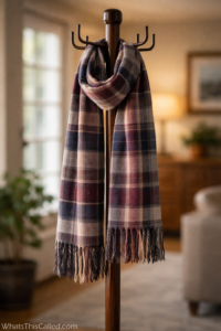 scarf on a hanger stand